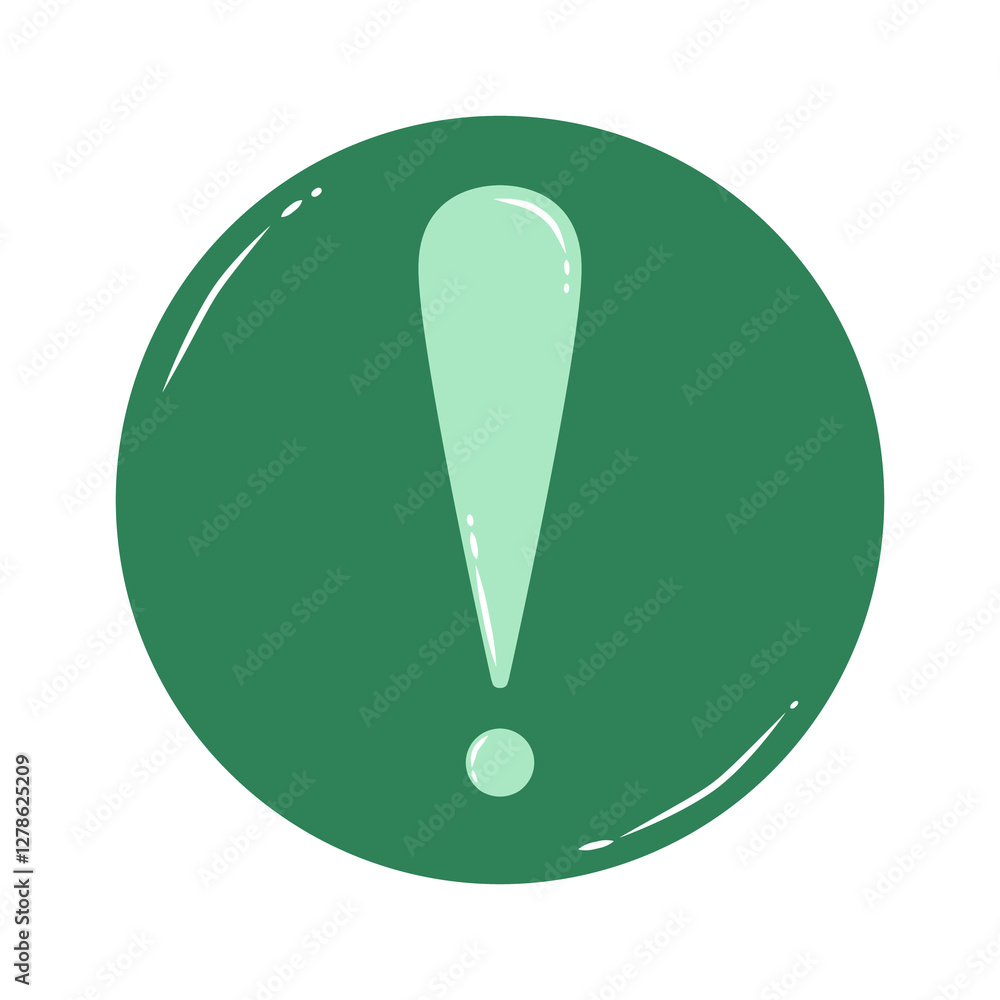 Doodle exclamation mark or sign icon that can be used for sticker, warning, book, mandala, scrapbook, icon, decorative, etc. with aesthetic colorful blue green color Doodle exclamation mark or sign icon that can be used for sticker, warning, book, mandala, scrapbook, icon, decorative, etc. with aesthetic colorful blue green color