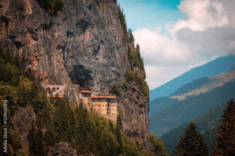 Sumela Monastery (Turkish: Sümela Manastırı) is a Greek Orthodox monastery, in the Maçka district of Trabzon Province in modern Turkey.