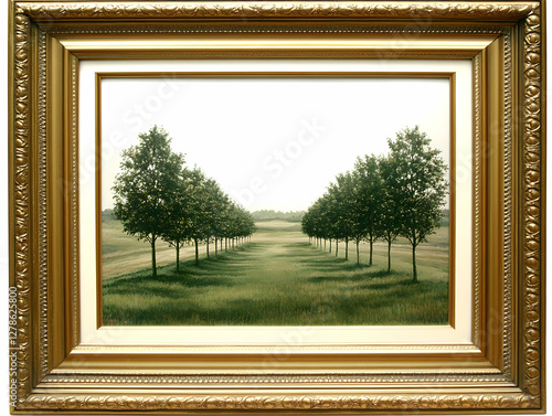Framed Landscape Illustrati...