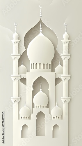 Elegant Mosque Paper Art