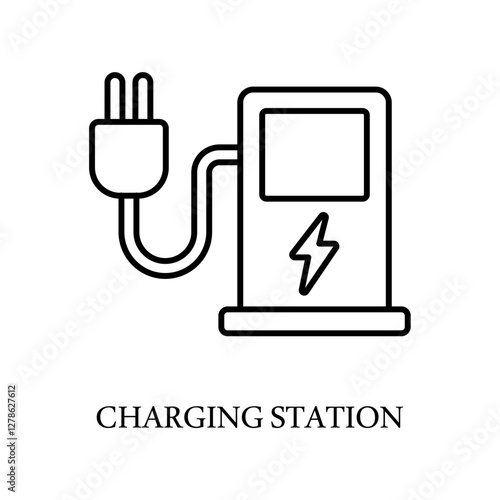 Icon a charging station, isolated against a clean background.