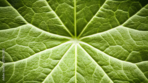 Green Leaf Closeup Macro Photo