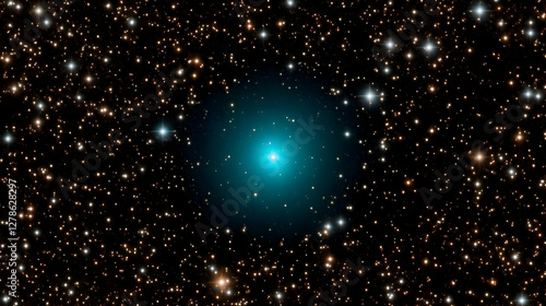 Cosmic Turquoise Nebula Ill...