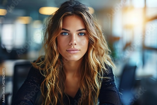 Wallpaper Mural Natural light streaming through large windows in a contemporary office environment. Torontodigital.ca