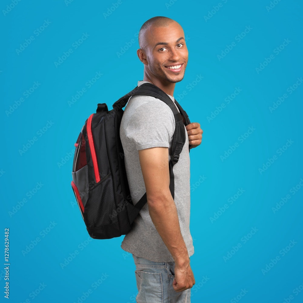 Fototapeta premium Happy young student ready for education