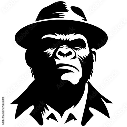 Mafia gorilla silhouette