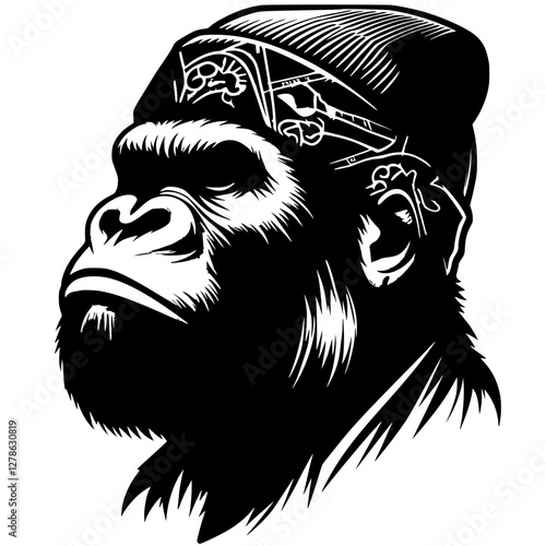 Mafia gorilla silhouette