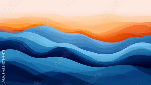 Abstract Wavy Landscape