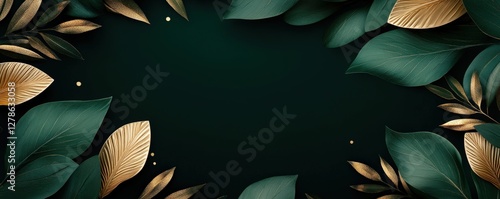 Enchanting Layered Foliage in Lush Earthy Tones Creating Captivating Abstract Natural Background