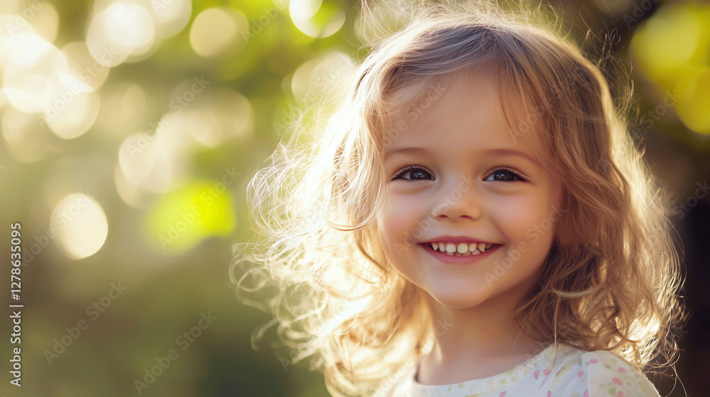 cute smiling girl against the backdrop of blurred nature, happy cute smiling girl against the backdrop of blurred nature, happy