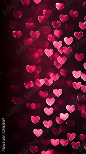 Pink Heart Bokeh Abstract B...