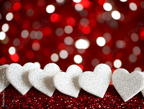 Red Glitter Background with...