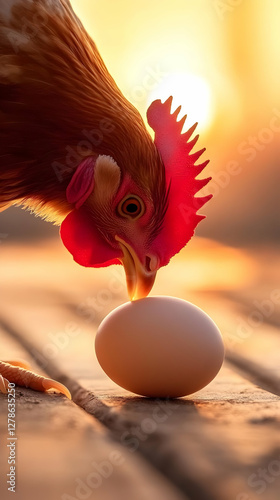 Sunrise Hen and Egg Realist...