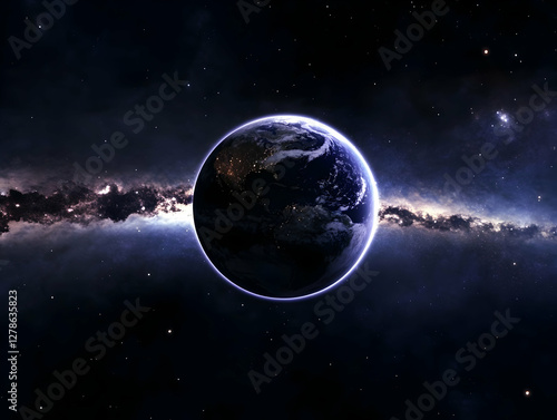 Earth from Space 3D Illustr...