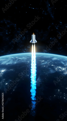 Space Shuttle Launch 3D Ill...