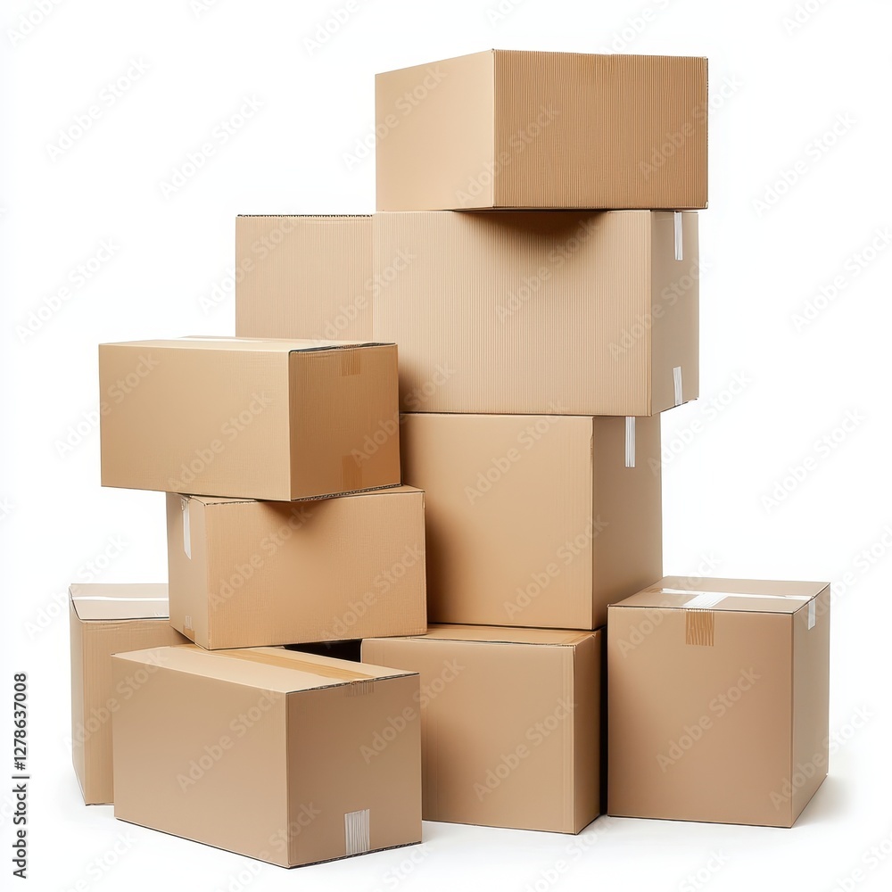 Stack of Cardboard Boxes Shipping Packaging Delivery Moving Supplies Storage E commerce Stack of Cardboard Boxes Shipping Packaging Delivery Moving Supplies Storage E commerce