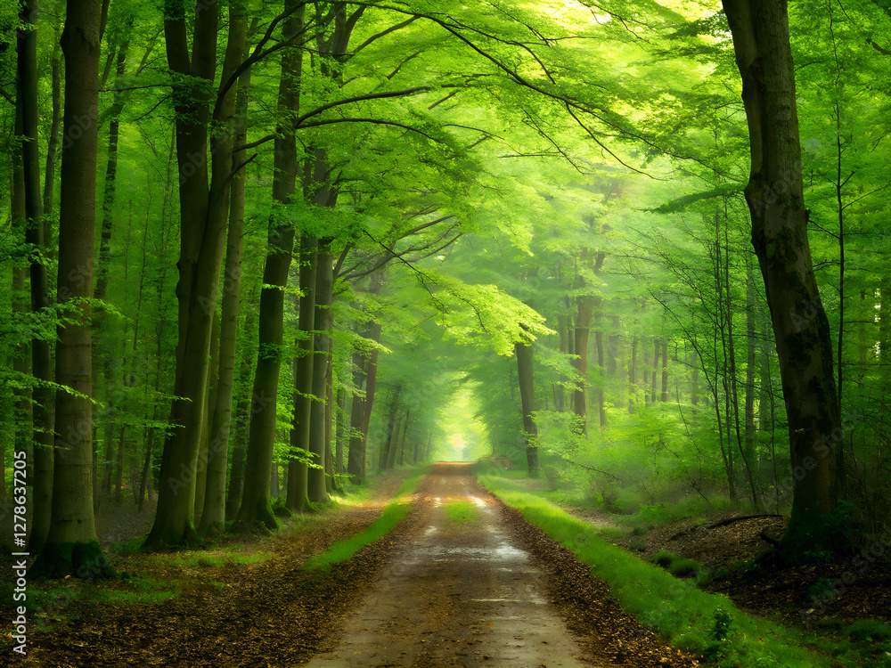 Obraz premium road in the forest