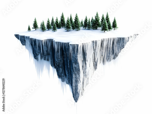Winter Island 3D Render