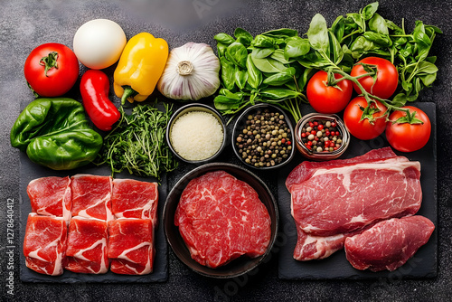 Fresh Meat and Veggie Food ...