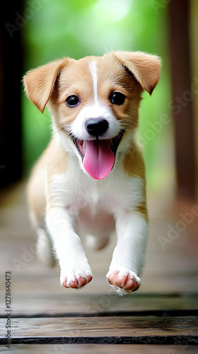 Joyful Puppy Dog Illustration