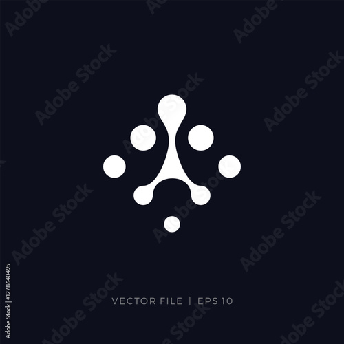 dots and liquid drop logo