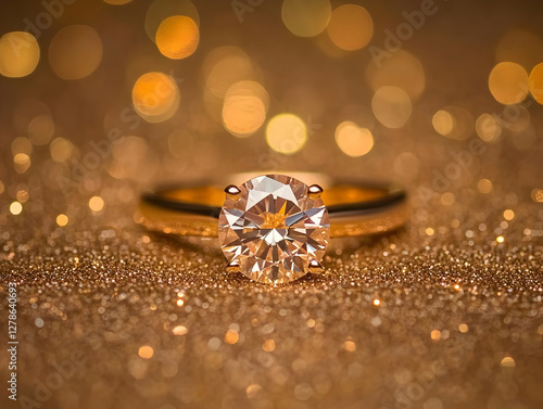 Golden Sparkle Diamond Ring...