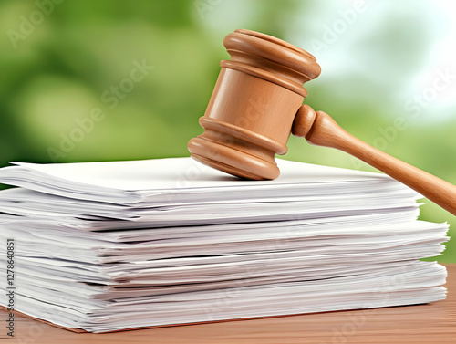 Gavel on Documents Illustra...