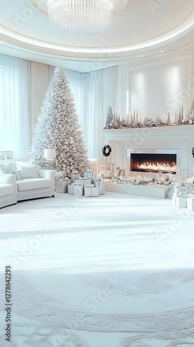 White Christmas Room 3D Ill...