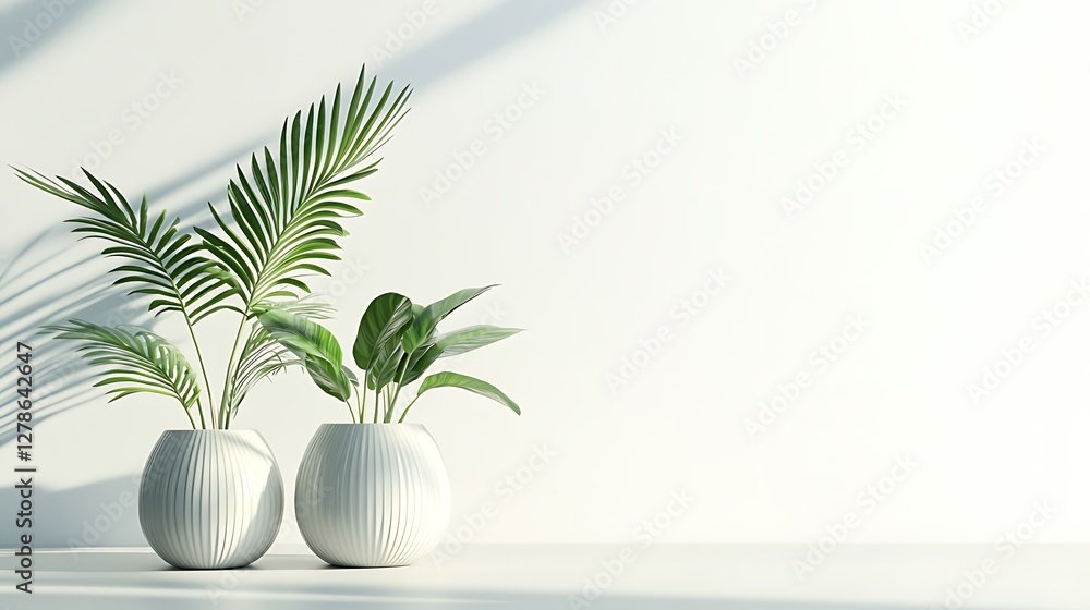 Fototapeta premium Tropical Greenery With Soft Light
