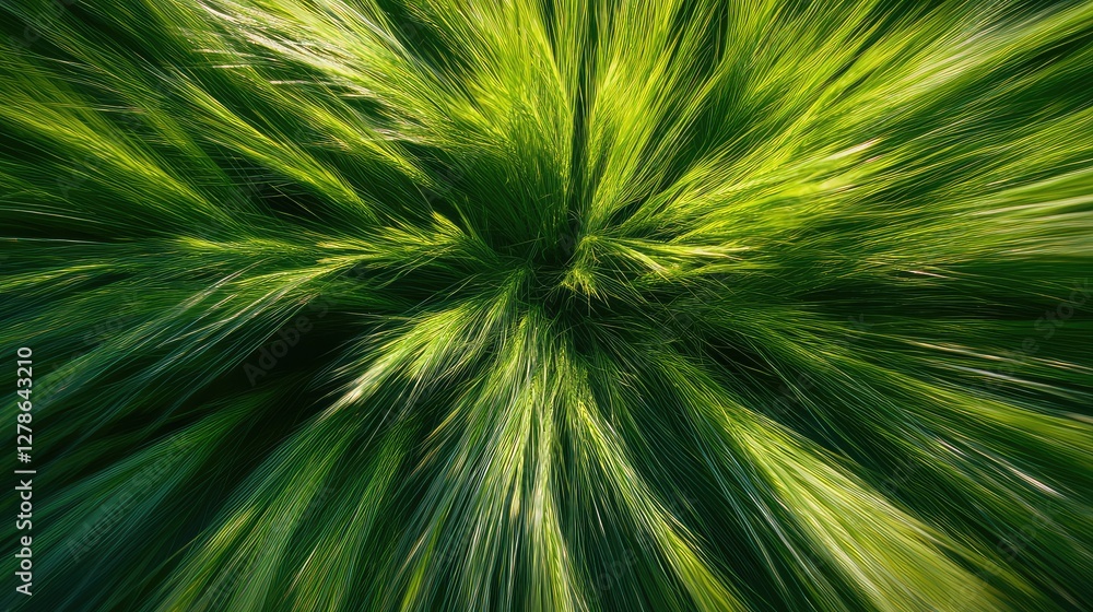 Obraz premium A bright green abstract texture resembling a field of grass, ideal for a refreshing and vibrant design with copy space.