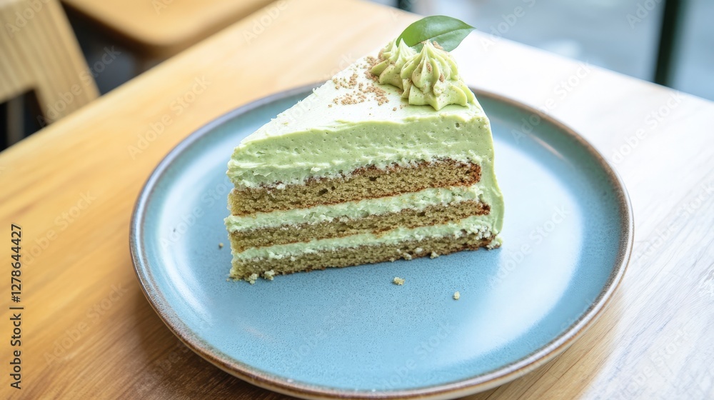 Matcha Cake Slice: A Delicate Delight Matcha Cake Slice: A Delicate Delight