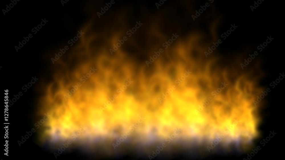 Seamless Fire Video Animation Burning Flames on a Dark Black Background for Horizontal Video Effects Seamless Fire Video Animation Burning Flames on a Dark Black Background for Horizontal Video Effects