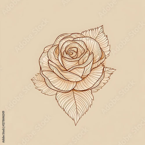 Elegant Rose Illustration B...
