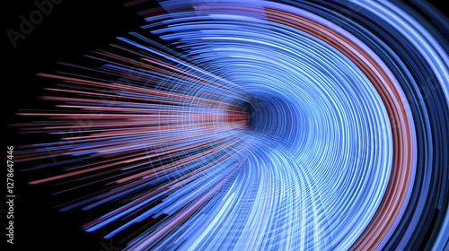 Abstract 3D Swirling Tunnel...