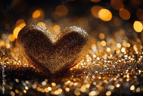 Glamorous heart-shaped glitter backdrops for festive celebrations and romantic gatherings