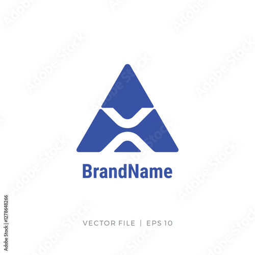 Initial letter AX XA triangle logo