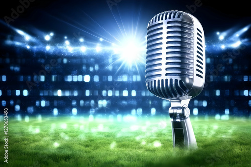 Retro Microphone Stadium 3D...