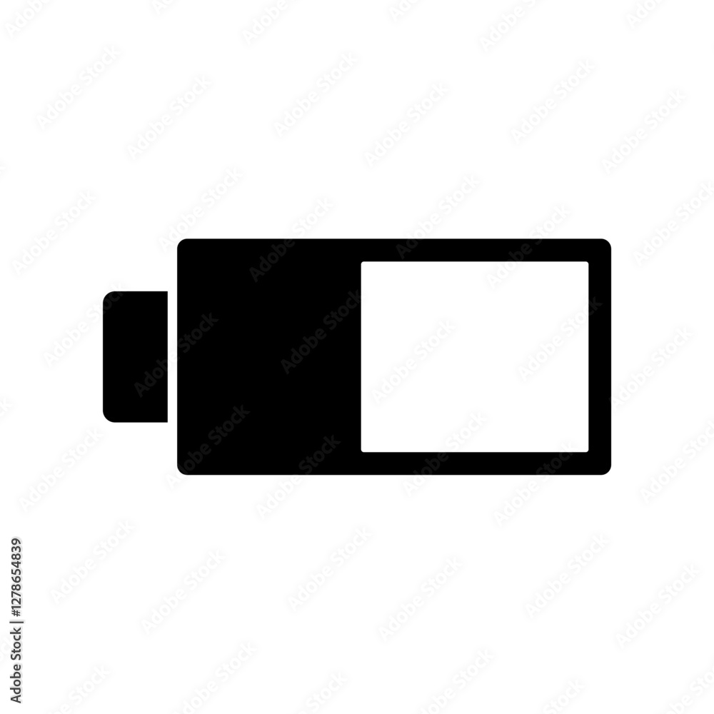 Icon a battery, isolated against a clean background. Icon a battery, isolated against a clean background.