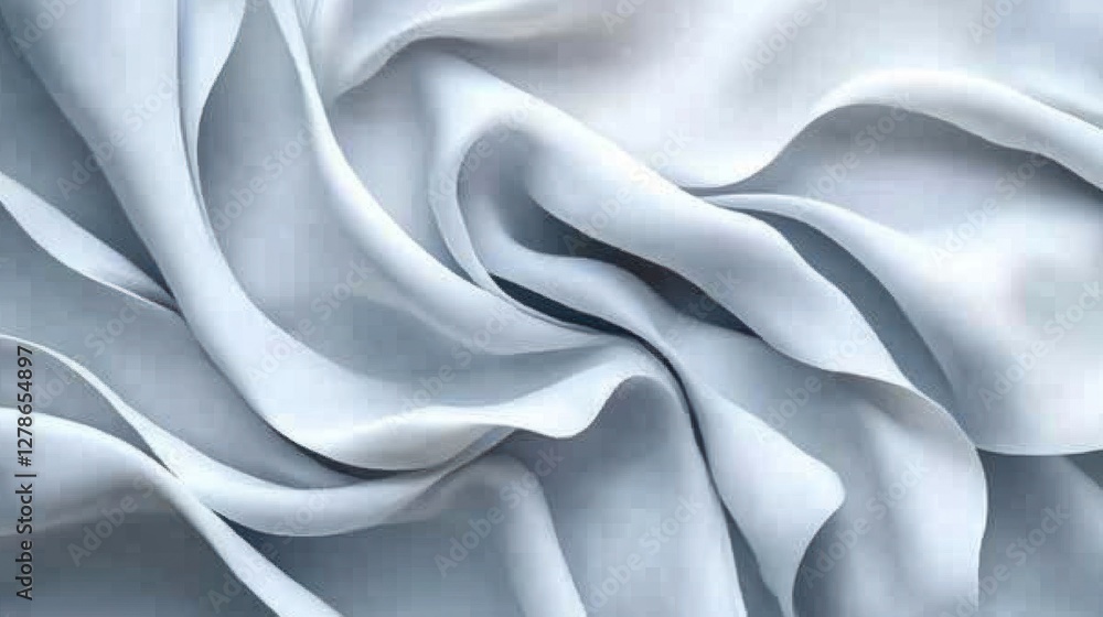 Obraz premium Abstract wallpaper featuring soft, flowing silky white waves with crisp textures and detailed highlights in stunning 4K quality