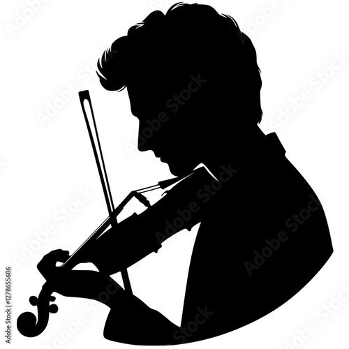 Silhouette of a violinist