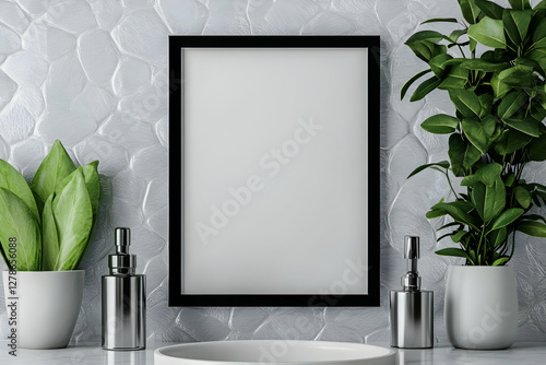 Modern Bathroom Mockup, Bla...