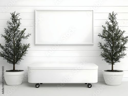 Minimalist White 3D Render