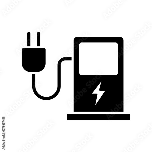 Icon a charging station, isolated against a clean background.