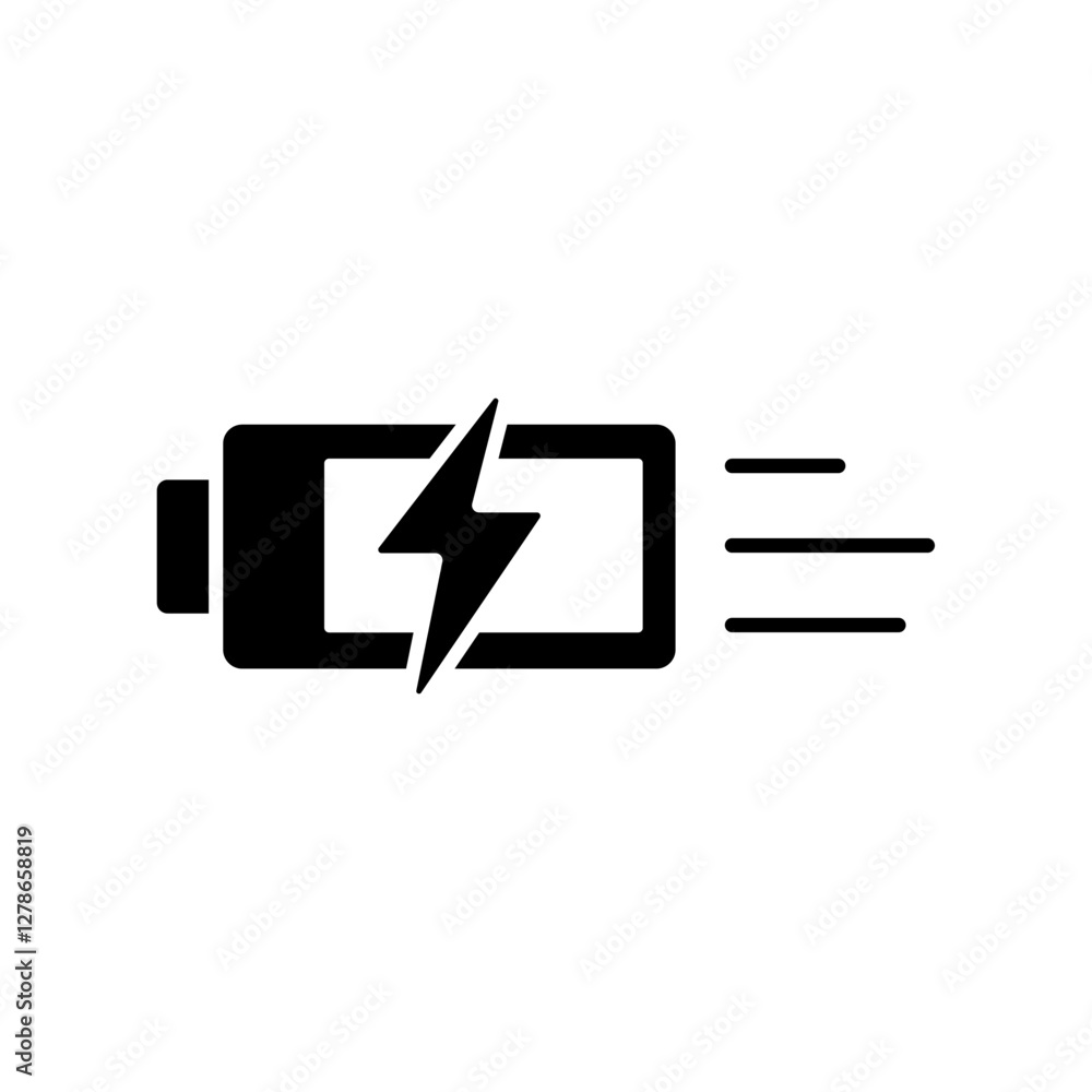 Icon a fast charge, isolated against a clean background. Icon a fast charge, isolated against a clean background.