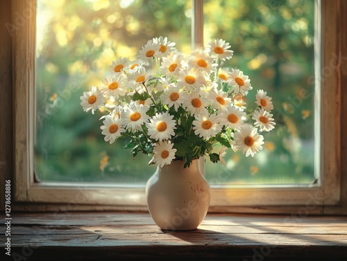 Wallpaper Mural Daisies on Window Sill Torontodigital.ca
