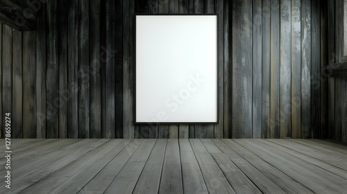 Blank Canvas on Rustic Wood...