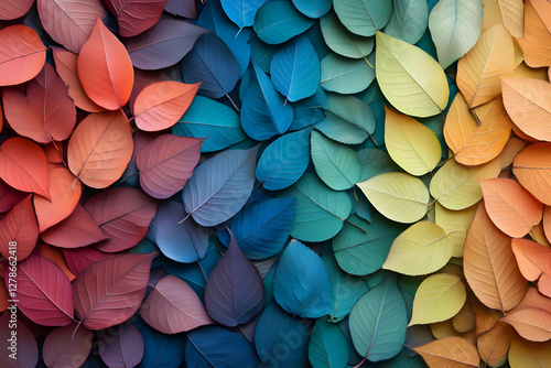 Wallpaper Mural Autumn Leaves Illustration: Colorful Gradient Torontodigital.ca