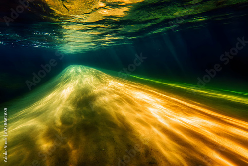 Underwater Golden Abstract ...