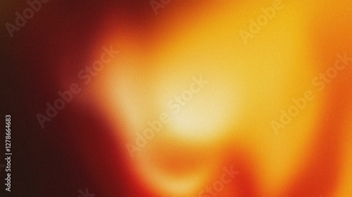 Color gradient dark grainy background, orange red gold yellow vibrant abstract on black, noise texture effect