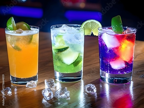 Vibrant Cocktail Illustrati...
